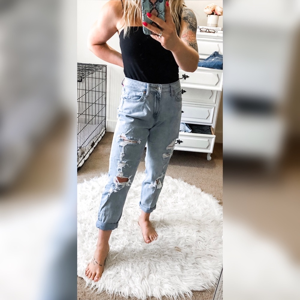 High waisted mom jeans